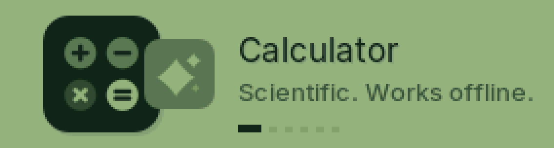 The calculator screen: Press MODE