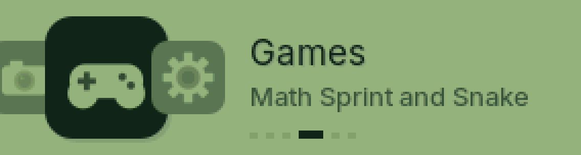 The calculator screen: Press 4 to jump to Games